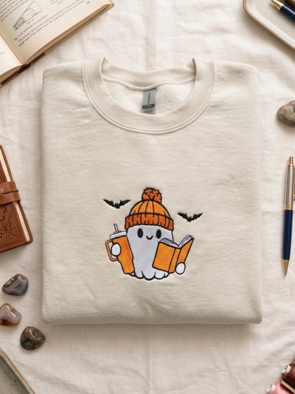 Cute Halloween sweater - Embroidered